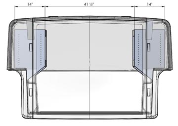 2 tablettes de 14" de largeur