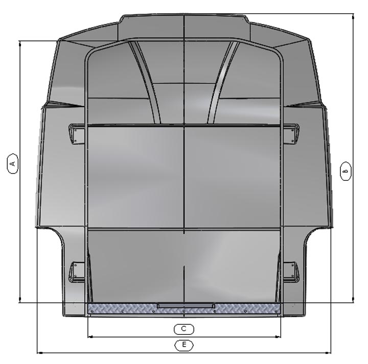 Dimensions Mory Master 75 - Arrière